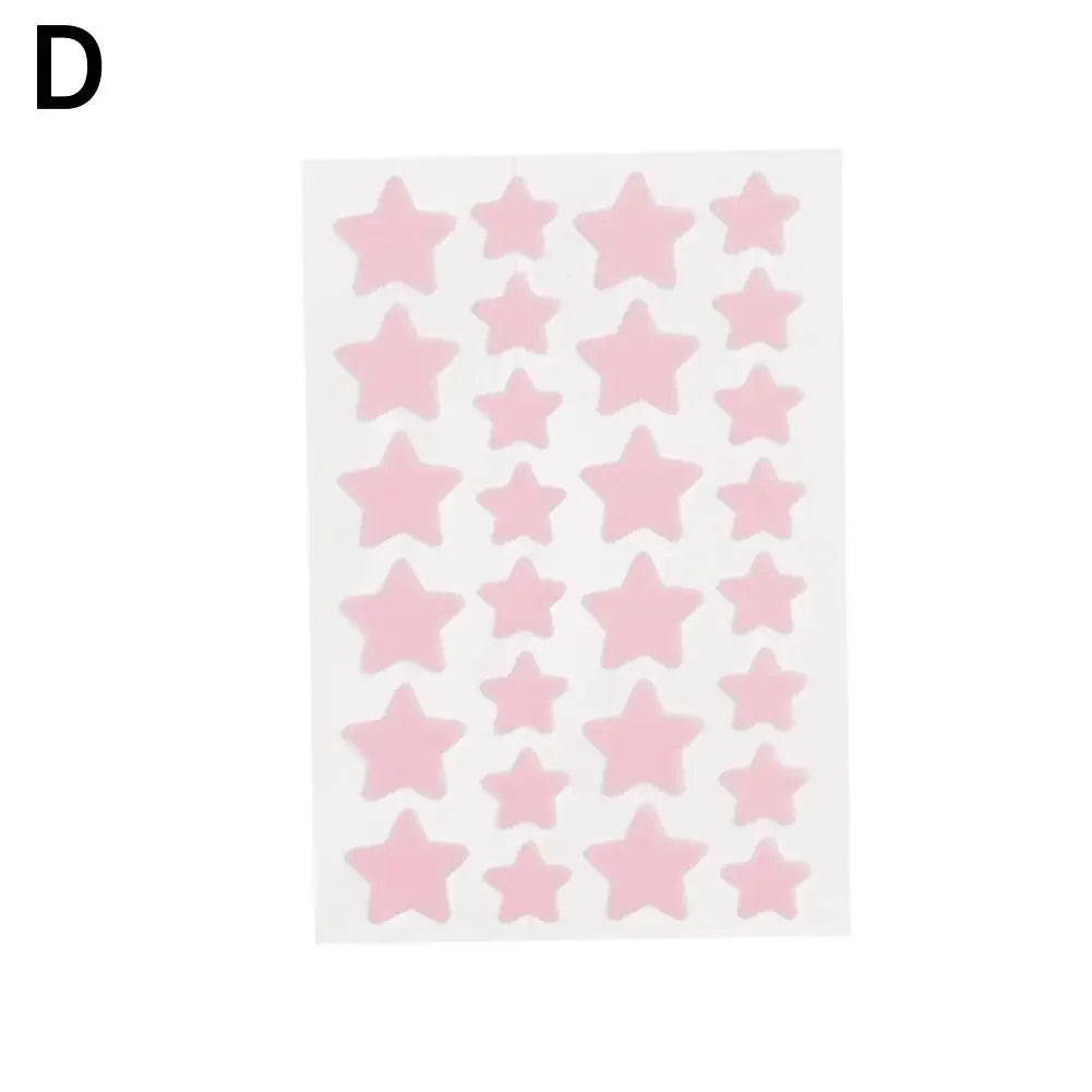 Black Star-Shaped Acne Stickers, Invisible Hydrocolloid Pimple Patches, Blemish Spot Cover Treatment,Skin Care Tool