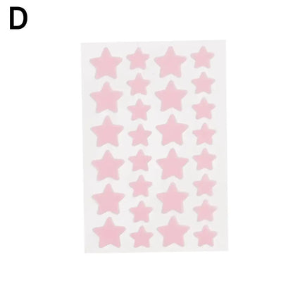 Black Star-Shaped Acne Stickers, Invisible Hydrocolloid Pimple Patches, Blemish Spot Cover Treatment,Skin Care Tool