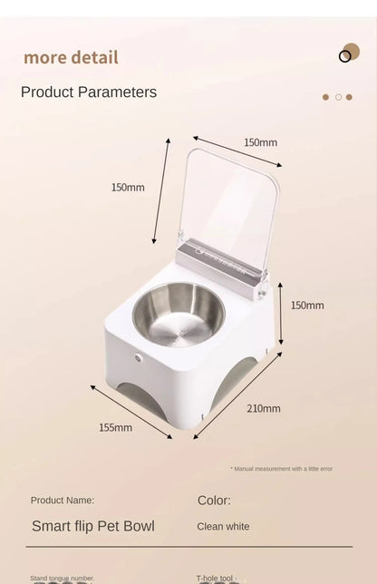 Smart Cat Bowl Pet Feeder Bowl Cats Dog Food Feeder Infrared Sensor Auto Open Cover Smart Feeder Anti-mouse Cat Food Dispenser