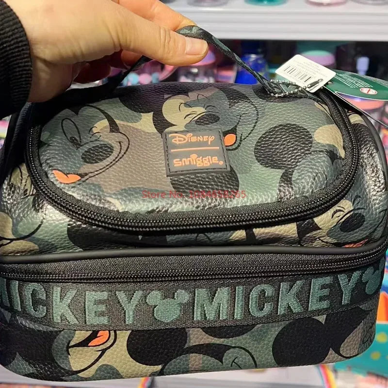 Genuine Australian Smiggle Schoolbag Cute Army Green Mickey Student Children's Large Capacity Backpack Meal Bag Student Gift