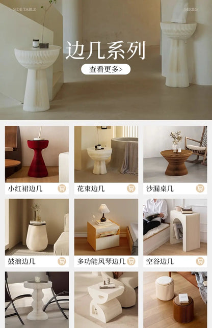 Folding paper table bedside table shelf living room bedroom simple folding storage sofa side cabinet coffee table 롤테이블 이동식테이블