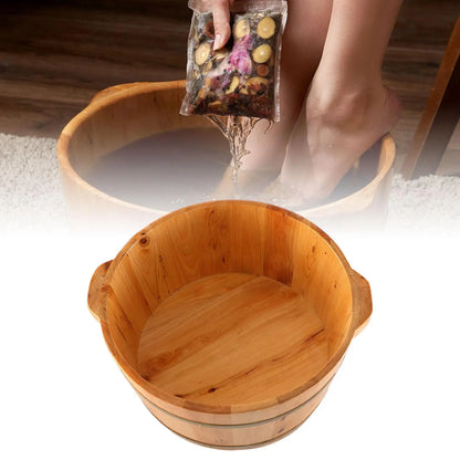 Foot Basin Wood Foot Bath Basin for Home Foot SPA Bathroom Mother's Day Gift