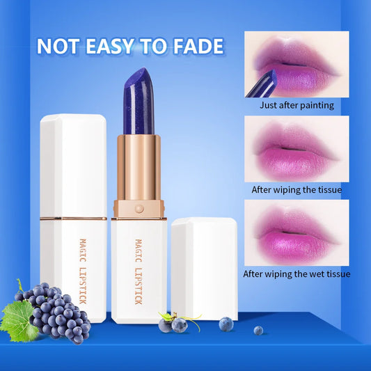 Magic Lipstick Temperature Color Changing Lip Stain Gloss Moisturizing Long Lasting Waterproof Lip Balm 6Colors Women Lipstick