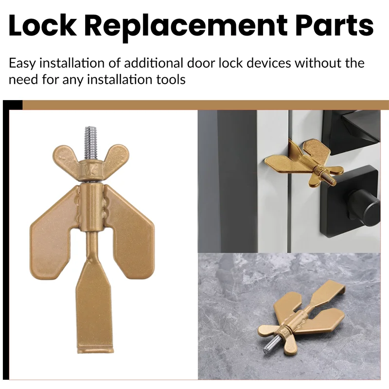 Portable Door Lock Home Security Door Locker Travel Lockdown Locks Solid Heavy Duty Locks Door Lock For Traveling Home-AT64