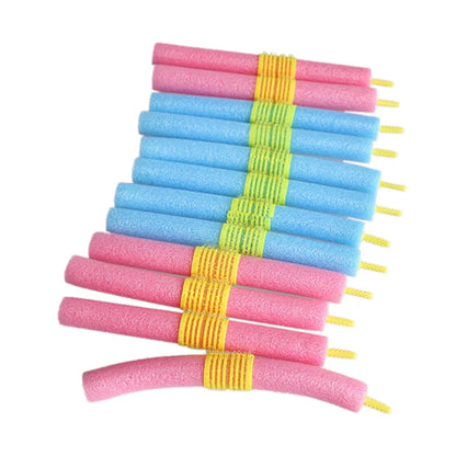 12PCS Soft Hair Curler Roller Curl Hair Bendy Rollers Flexible DIY Magic Hair Curlers Tool Styling Rollers Sponge Hair Curling