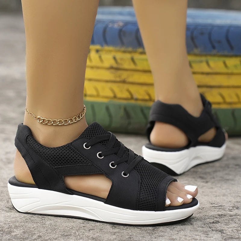 Women Sandals New Lady Platform Chunky Sandals Comfortable Women's Sandals Open Toe Casual Summer Sports Shoes Plus Size 43