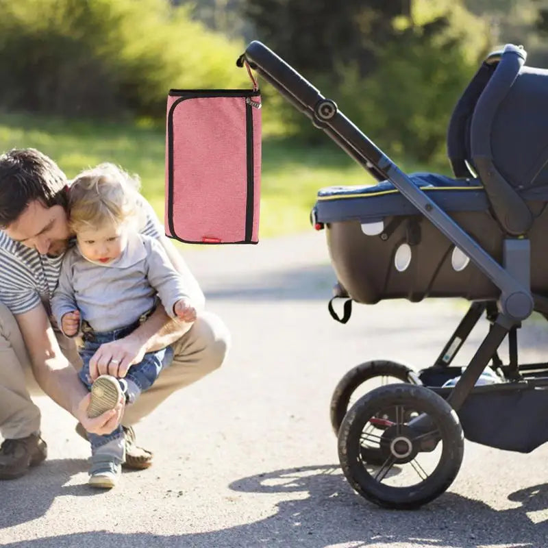 Travel Diaper Changing Mat Waterproof Folding Diaper Organizer Bag Lightweight Changing Mat For Parks Shopping Malls Restaurants