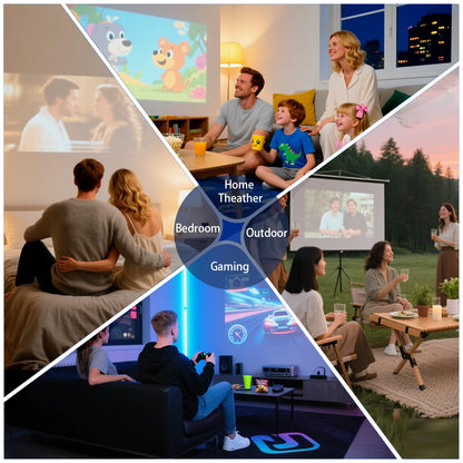 Portable Projector Wifi Bluetooth Led Smart Voice Remote Control Digital Projector Full HD 1080P Projector 4k Game Projectors