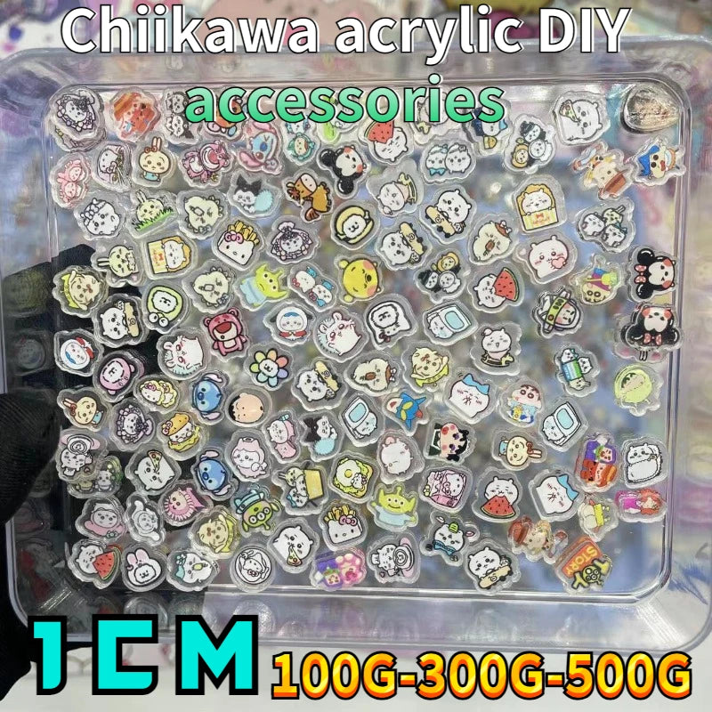 Chiikawa acrylic DIY accessories animation peripheral acrylic accessories Xiaobawusaqi flying cat and mouse accessories pendant