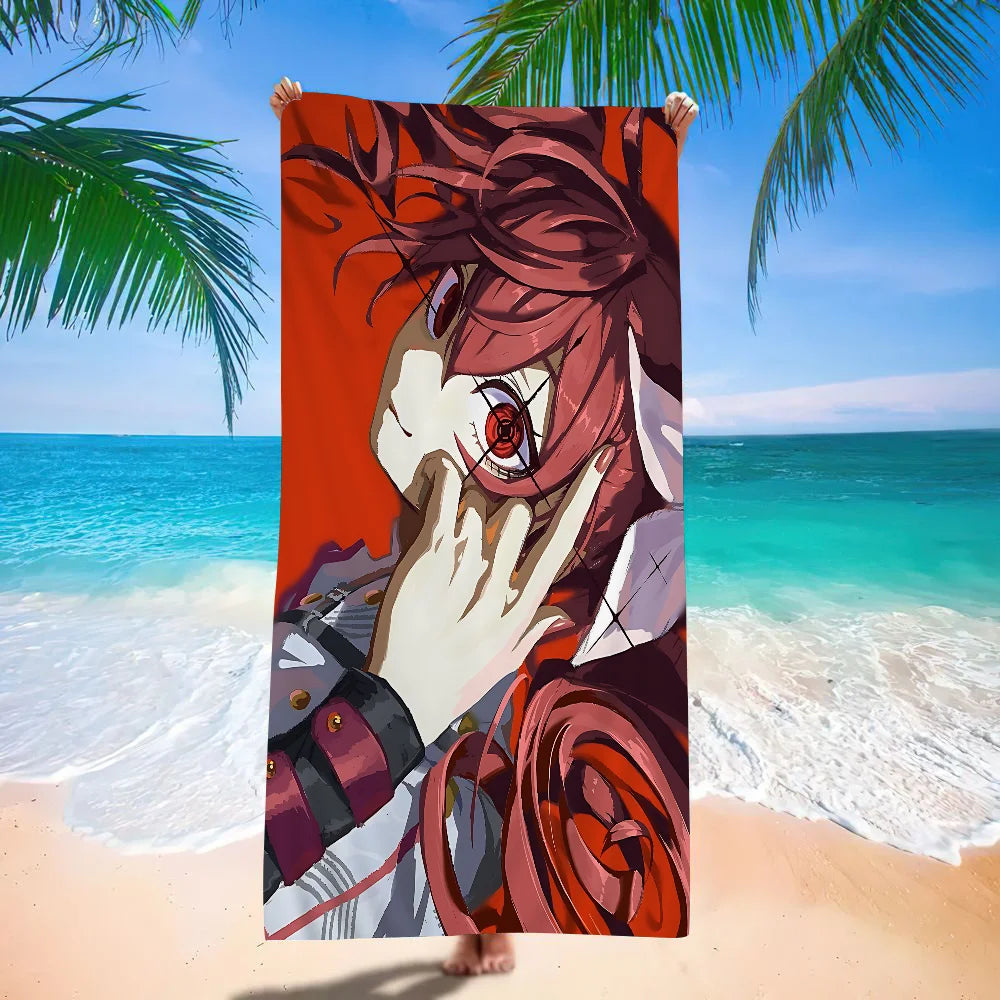 T-TETO K-Kasane Anime Cartoon Beach Towel Cute Kawaii Room Decor Bath Girls Children Hand Towels For Bathroom Shower