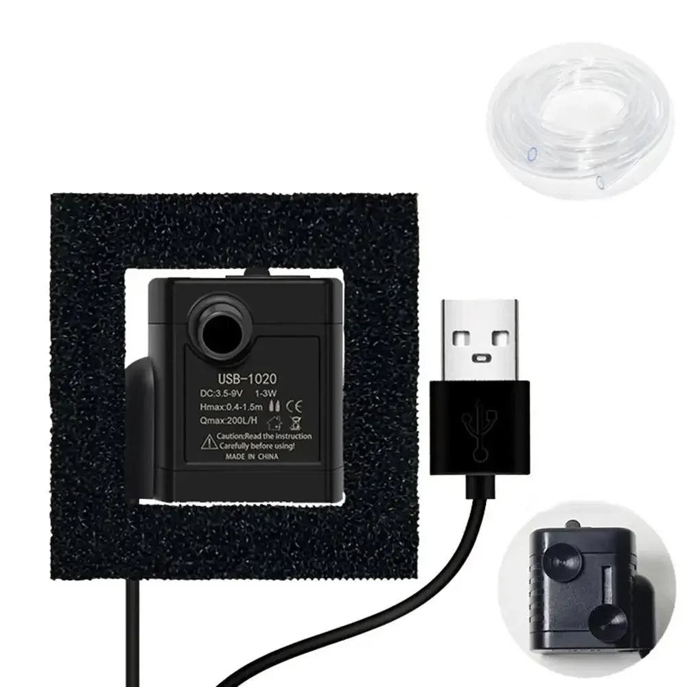 5v Dc Usb Pet Water Dispenser Filter Mini Micro Submersible Pump Low Noise Brushless Motor Pump Aquarium Accessory Pool Fountain