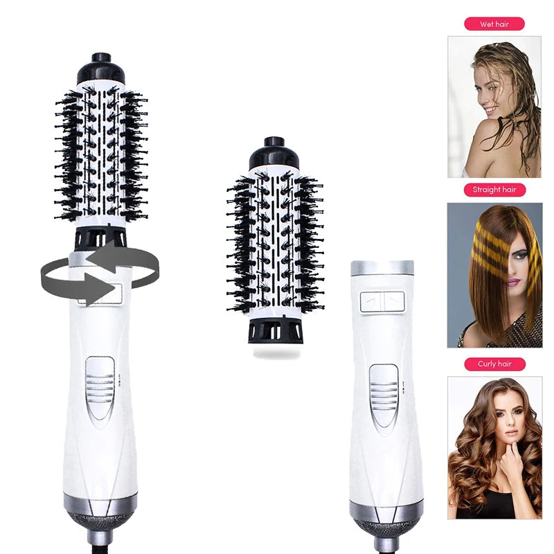 Automatic Rotating Hot Air Brush 2 In 1 360 Degree Curling Iron Hair Dryer Brush Hair Salon Equipment One Step Hair Dryer Comb