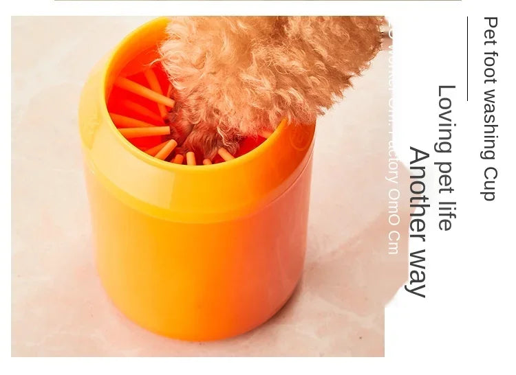 Portable Pet Outdoor Paw Cleaner Cup, Soft Silicone Combs, Quick Wash Foot Cleaning Brush, Towel, Bucket