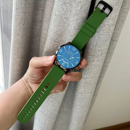 Large Dial Unisex Watch for Men and Women Blue Light Glass Leather Strap Casual Wristwatch Luxury Gift Clock Dropshipping