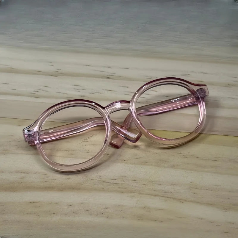 LABUBU 17cm Doll 6.5cm Transparent Glasses Stylish Sunglasses for 1/8 -1/4 BJD Doll Accessories