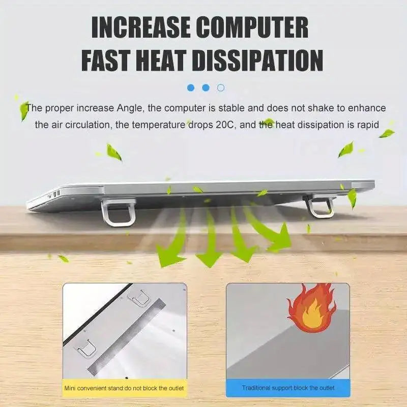 Laptop Stand For Computer Keyboard Holder Mini Portable Legs Laptop Stands For Macbook Huawei Xiaomi Notebook Aluminum Support