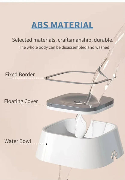 Dog Bowl No Spill, Pet Water Bowl No Drip Slow Water Feeder Cat Bowl, Pet Water Dispenser,Large Capacity Travel Water Bowl