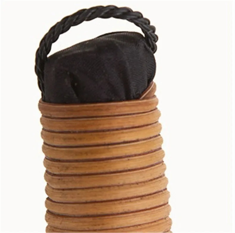 Retro Japanese Soft Hair Brooms Wood Floor Sweeping Straw Braided Household Floor Cleaning Household Floor Useful Cleaning Tools