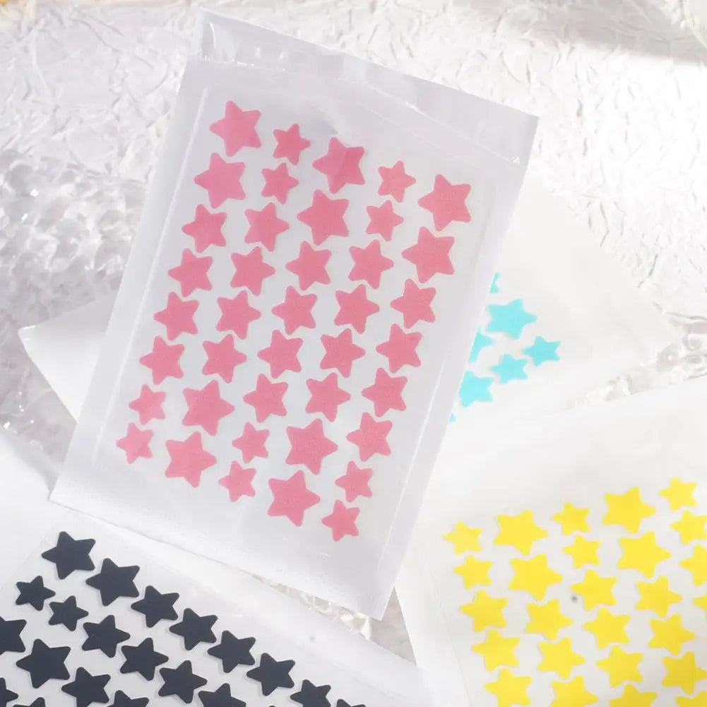 40pcs Pimple Patches Colorful Star-Shaped PE Pimple Patches For Ance Cute And Invisible Pimple Cover Stickers for Pimple Removal
