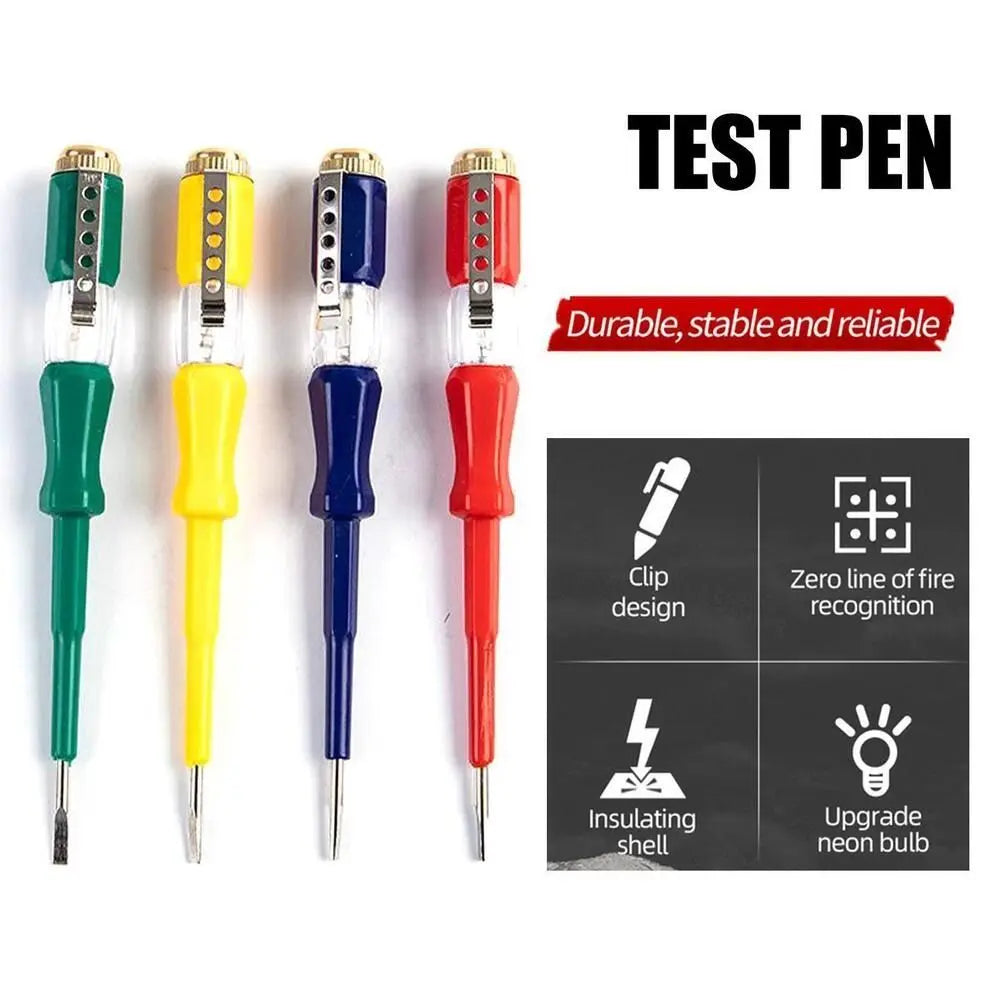 New Multipurpose Electric Tester Electric Tool Household 100-500V Circuit Test Pen Flat Screwdriver