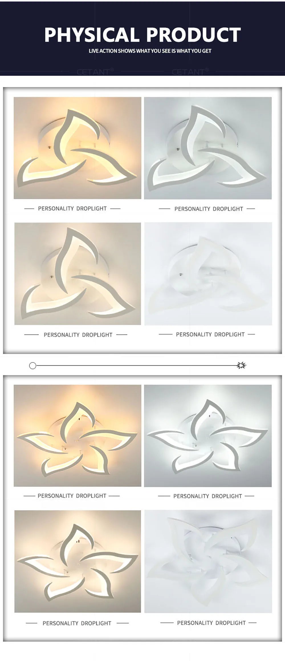 Modern Led Ceiling Light With Creative Petal Design For Decorating Living Rooms Bedrooms Entrances Corridors Balconies Lighting