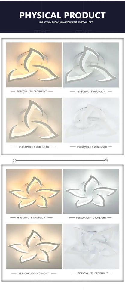 Modern Led Ceiling Light With Creative Petal Design For Decorating Living Rooms Bedrooms Entrances Corridors Balconies Lighting