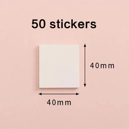 50/100 Sheets Sticky notes Reusable Transparent sticky notes Waterproof note paper for School office stationery Bookmark Marker