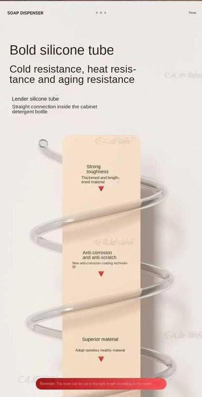 Kitchen sink soap dispenser sink detergent press household washing basin soap extension tube detergent pressurizer