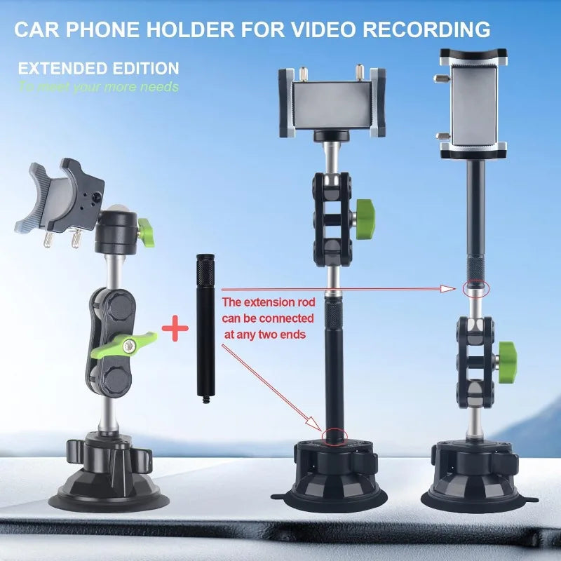 Car Phone Holder Windscreen Mount,Dashboard Phone Holder, Strong Suction Cup Phone Mount ,360°Mobile Phone Holder for Windshield