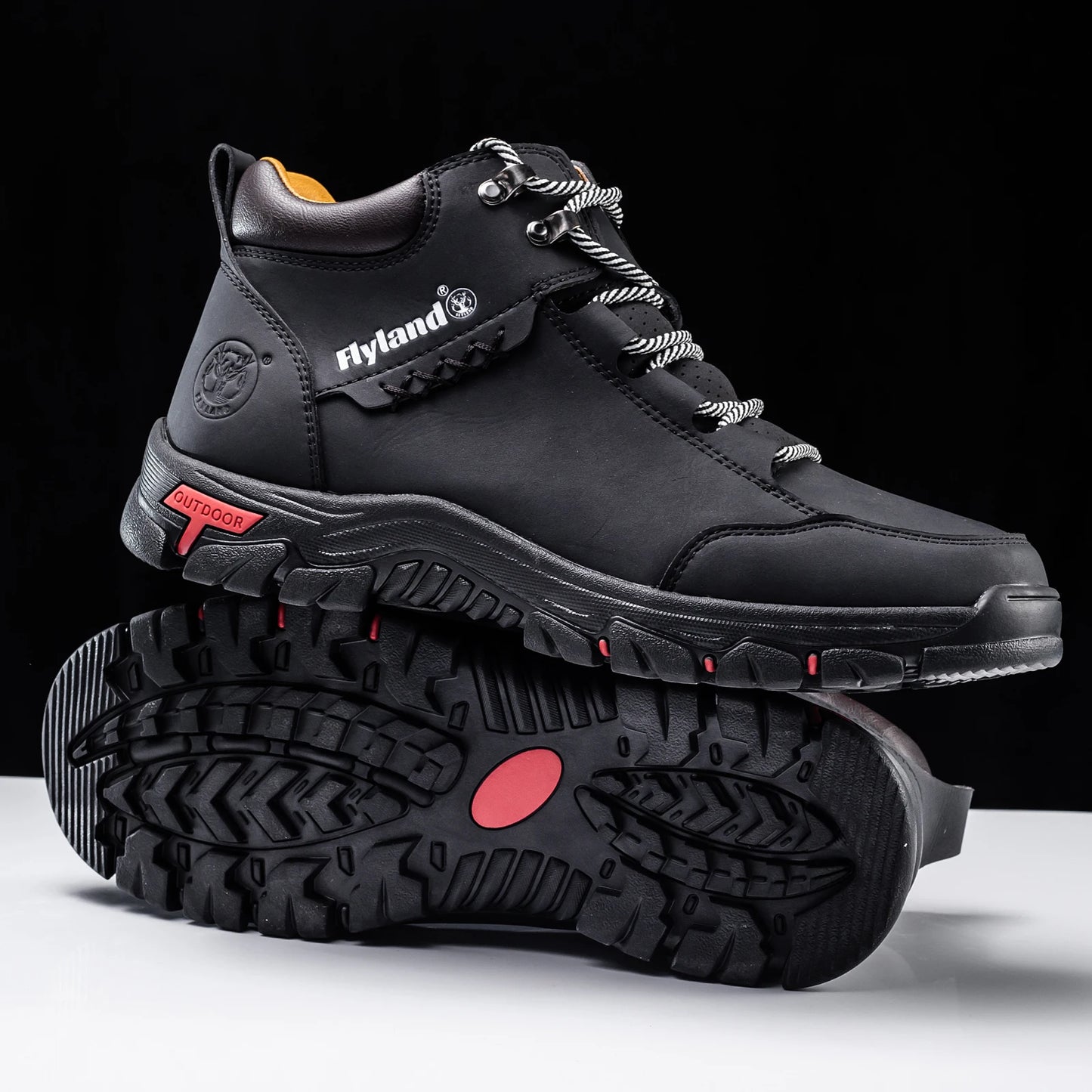 FLYLAND Fashionable  Ankle Boots Men Casual Sneakers Work Office Shoes