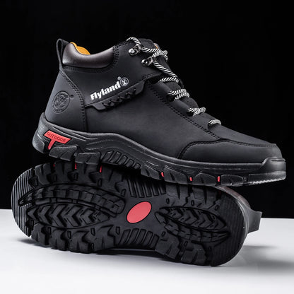 FLYLAND Fashionable  Ankle Boots Men Casual Sneakers Work Office Shoes