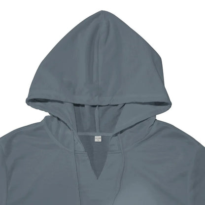 2024 Amazon New Men's Athleisure European and American Hooded Loose Short Sleeves