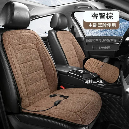 Heated Car Seat Cover Car Heating Cushion Winter Heated Seats Car Seat Warmer 12V Seat Cushion For Back And Seat