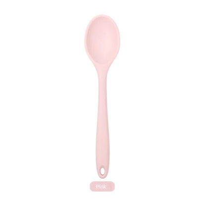 Silicone Spoon Integrated Rice Spoon Multicolor Silica Gel Salad Spoon Cake Baking Spoon Kitchen Cooking Spoon Kitchen Tools