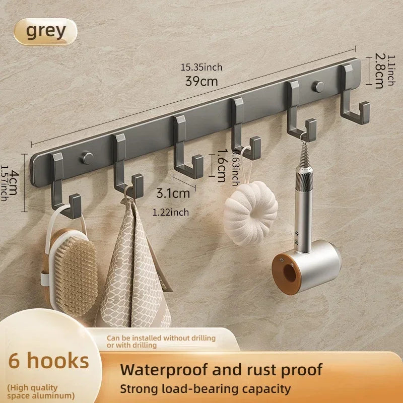 Hooks Over The Door 6 Hooks Clothes Coat Hat Towal Hanger Bathroom Organizer Rack By Hanger Holder Home Kitchen Accessories