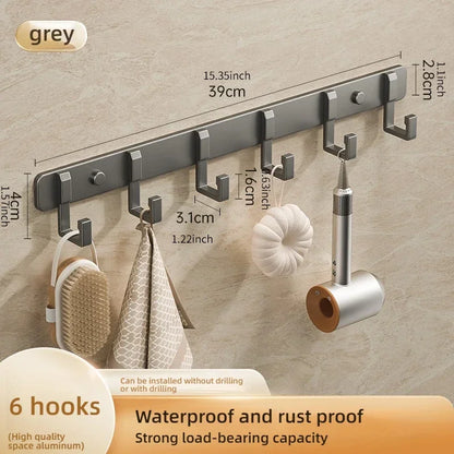 Hooks Over The Door 6 Hooks Clothes Coat Hat Towal Hanger Bathroom Organizer Rack By Hanger Holder Home Kitchen Accessories