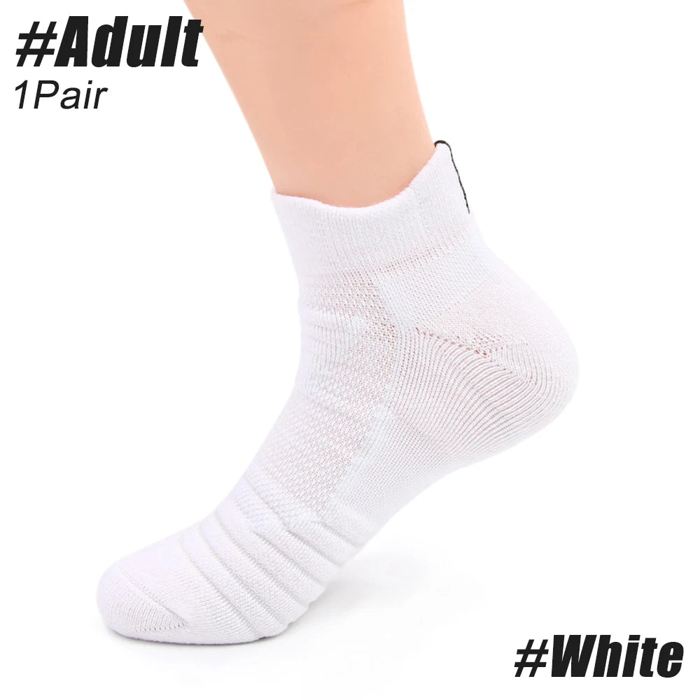 Anti-slip sports socks for men, solid color compression socks for cycling, running, football, basketball, soccer, 1pair