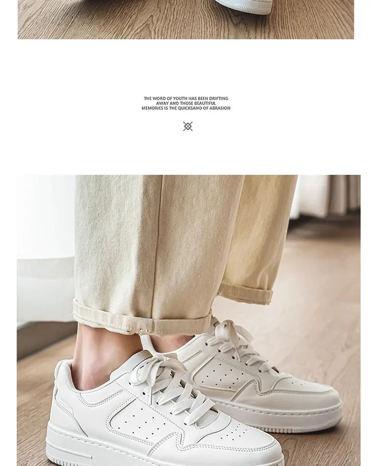 2024 Brand Leather men's Sneakers White Platform Woman Sports Sneakers Female Vulcanized Shoes Sneakers Casual Ladies Trainers
