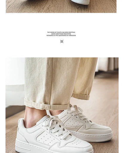2024 Brand Leather men's Sneakers White Platform Woman Sports Sneakers Female Vulcanized Shoes Sneakers Casual Ladies Trainers