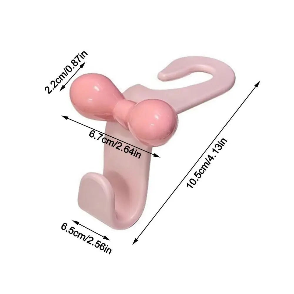 Exquisite Bowknot Car Seat Back Hook Multi-functional Sundries Back Storage Hook Durable Seat Back Hanger