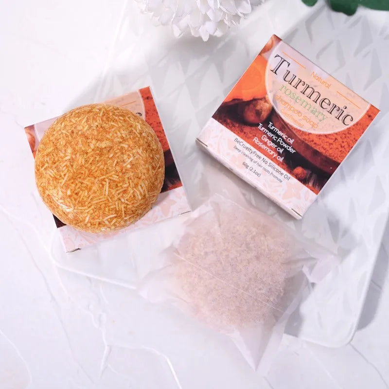 60g Organic Turmeric Shampoo Soap Handmade Natural Solid Vegan Conditioner Bar Wholesale