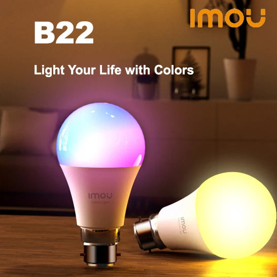 Imou B5（E26/E27）B22 Smart Light Bulb Control Lamp Base Dimmable Light Led Lamp Bombilla Colorful Changing 9W Function color