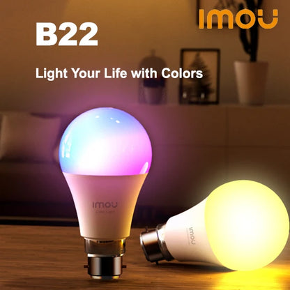 Imou B5（E26/E27）B22 Smart Light Bulb Control Lamp Base Dimmable Light Led Lamp Bombilla Colorful Changing 9W Function color