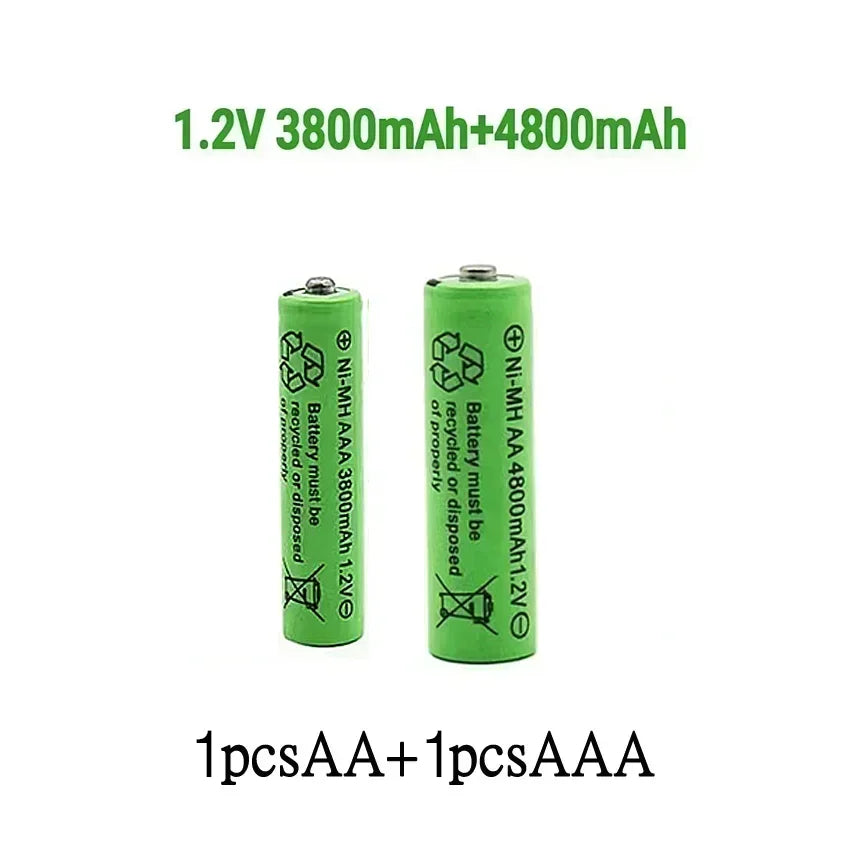 Original Rechargeable Battery1.2V AA4800mAh+AAA3800mAh+Charger for Computer Clock Radio Video Game Digital Camera AA AAAbattery