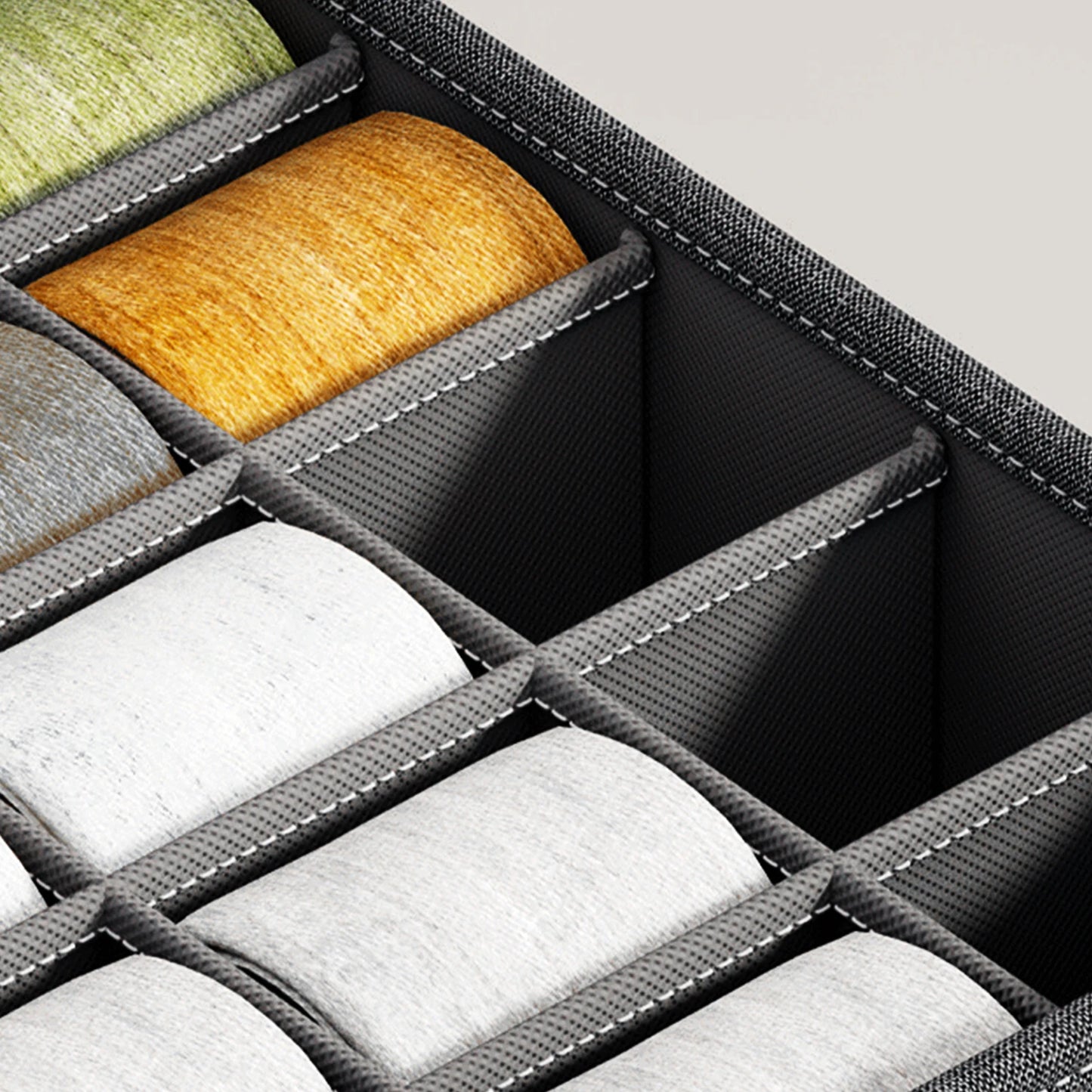 Wardrobe Clothes Organizer 6-20 Grids Clothes Trousers Jeans Storage Box Underwear Bra Socks Compartment Drawer Organizers boxes