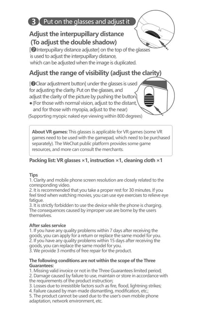 Virtual Reality 3D VR Headset Smart Glasses Helmet for Smartphones Cell Phone Mobile 7 Inches Lenses Binoculars Goggles Devices