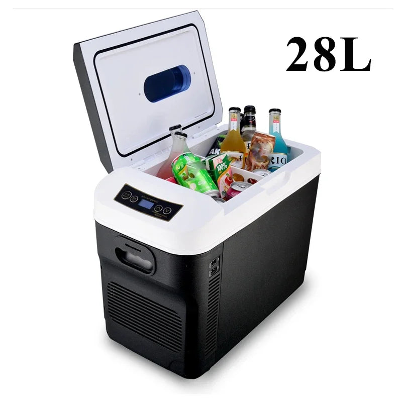 28L Car Home Refrigerator 12/24V Mini Fridges Freezer Cooler Heater  Cooling & Warming Home Summer Outdoor Camping Refrigerator