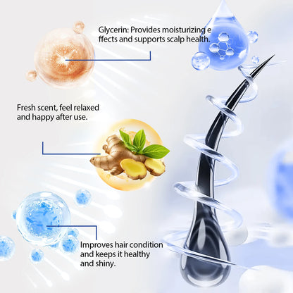 Hair Care Essential Oil Smooth Shine Anti-Frizz Hair Serum Promote Hair Growth Strengthening Nourishing Scalp Treatment Roller