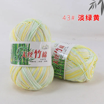 Tiansi Bamboo Cotton Yarn Bamboo Charcoal Cotton Hook Needle Thread Cotton Nitrile Woven Yarn DIY Weaving Material