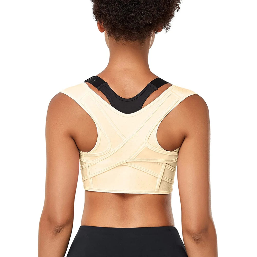 Posture Corrector Adjustable Upper Back Brace Breathable Back Support Straightener for Neck Shoulder Clavicle Lumbar Pain Relief